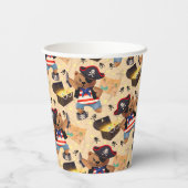 キュート海賊熊の宝石図パーティー 紙コップ (裏面)