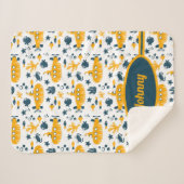 キュート海軍サブマリン水中海キッズモノグラム シェルパブランケット (正面(横))