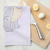 キュート灰色ティラノサウルスレックス玩具 キッチンタオル (四つ折り)