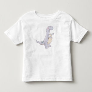 キュート灰色ティラノサウルスレックス玩具 トドラーTシャツ