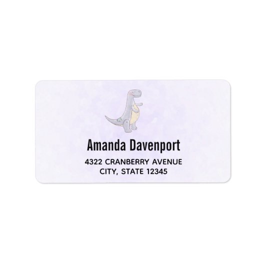 キュート灰色ティラノサウルスレックス玩具 ラベル (正面)