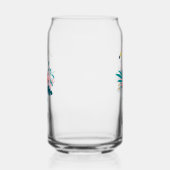 キュート熱帯フローラフラミンゴパーソナライズされた ガラス缶 (右)