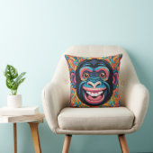 キュート熱狂するチおもしろいンパンジー クッション (椅子)