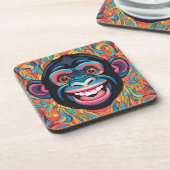 キュート熱狂するチおもしろいンパンジー コースター (左側)