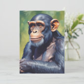 キュート熱狂するチおもしろいンパンジー シーズンカード (スタンド正面)