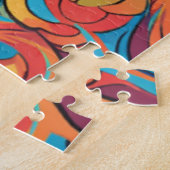 キュート熱狂するチおもしろいンパンジー ジグソーパズル (側面)