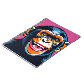 キュート熱狂するチおもしろいンパンジー ノートブック (左側)