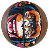 キュート熱狂するチおもしろいンパンジー バスケットボール (縦)