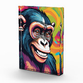 キュート熱狂するチおもしろいンパンジー フォトブロック (右)