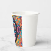 キュート熱狂するチおもしろいンパンジー 紙コップ (左)