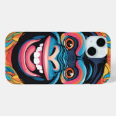 キュート熱狂するチおもしろいンパンジー Case-Mate iPhoneケース (裏面 (横))