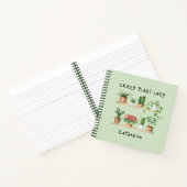 キュート熱狂するプラントレディーウォーターカラープラントカスタム ノートブック (内部)