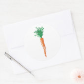 キュート独身のキャロットイースターデザイン ラウンドシール (封筒)
