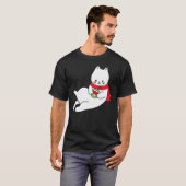 キュート猫クリスマスバルブクリスマス猫パジャマ Tシャツ (正面フル)