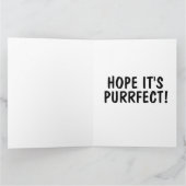 キュート猫好き誕生日の大型カード カード (内部)