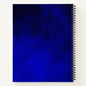 キュート王室のブルー銀フェイクグリッターモノグラム ノートブック (裏面)