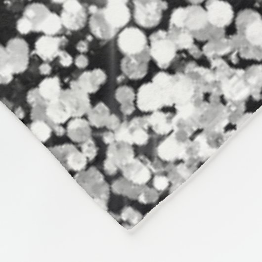 キュート王室のブルー銀フェイクグリッターモノグラム フリースブランケット (角)