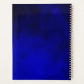 キュート王室のブルー銀フェイクグリッターモノグラム プランナー手帳 (裏面)