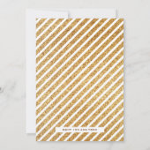 キュート甘いフローラ金ゴールドバタフライガールズアキカ 招待状 (裏面)