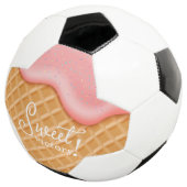 キュート甘い勝利アイスクリームコーンがピンク振り サッカーボール (3/4)