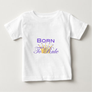 キュート生まれな王冠で統治する ベビーTシャツ
