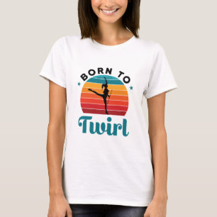 キュート生まれバトン・トワイラーを巻き付ける Tシャツ