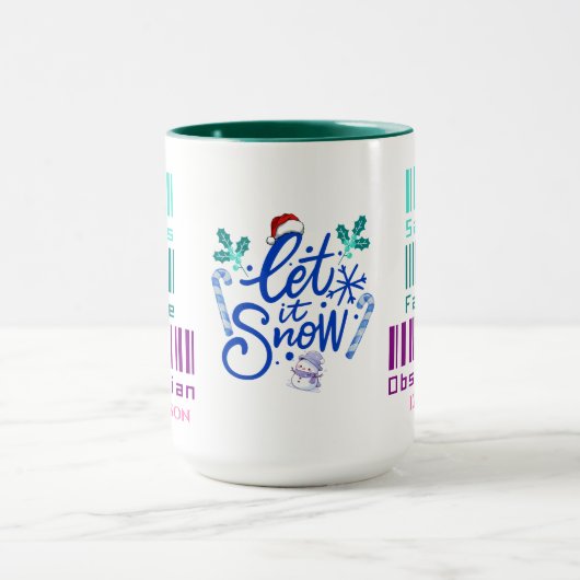 キュート産科医Doc名前をカスタムするクリスマスプレゼント マグカップ (中央)