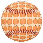 キュート男女兼用オレンジカボチャパターン（の模様が）ある ソフトボール (正面)