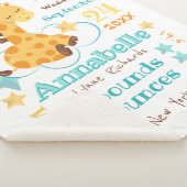 キュート男女兼用キリン星ベビー誕生統計 シェルパブランケット (3/4)