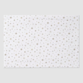 キュート男女兼用ホワイトシルバー星ベビーシャワー 薄葉紙