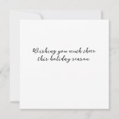 キュート白北極キツネ雪冬写真 サンキューカード (裏面)