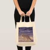 キュート白北極キツネ雪冬写真 トートバッグ (正面(商品))