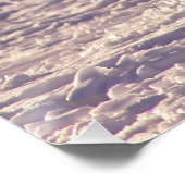 キュート白北極キツネ雪冬写真 ポスター (コーナー)