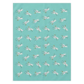 キュート白幽霊アクアトップハッツブラックキャーンズスカル テーブルクロス (正面)