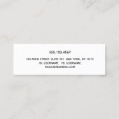 キュート白金ゴールドハート書道美しいスタイリストB スキニー名刺 (裏面)