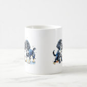 キュート白黒コッカースパニエル犬子犬愛犬家 コーヒーマグカップ (中央)