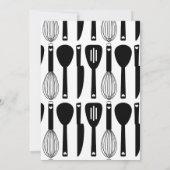 キュート白黒ポトラックブライダルシャワー 招待状 (裏面)