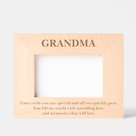 キュート祖母引用文カスタムウッド写真フレーム レーザー彫刻フレーム (正面)
