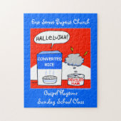 キュート福音主義キリスト教漫画教会キッチン ジグソーパズル (縦)