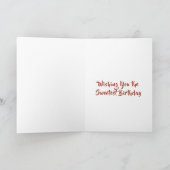 キュート秋のカップケーキとバンティング秋誕生日 カード (内部)