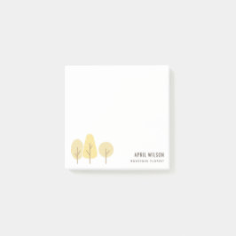 キュート秋イエローツリートリオ造園サービス ポストイット