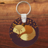 キュート秋キツネ キーホルダー (正面)