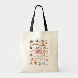 キュート秋キャンバストート |秋バケット一覧 トートバッグ