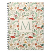 キュート秋葉マッシュルームイラストレーション ノートブック (正面)