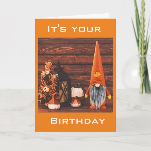 キュート秋誕生日からのハッピー格言 シーズンカード (正面)