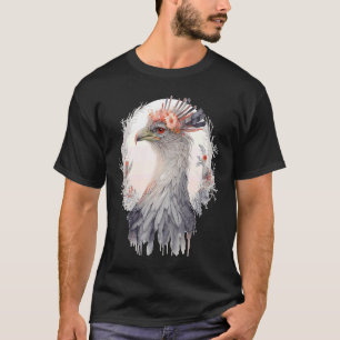 キュート秘書バードフラワークラウンフローラエキゾチックbir tシャツ