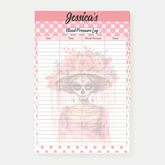 キュート糖スカル血圧計 ポストイット (正面)