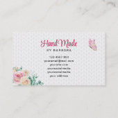 キュート糸ハート編み物針 名刺 (裏面)