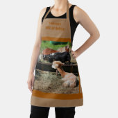 キュート納屋周囲の庭ファームアニマルブレックファーストパーソナライズされた エプロン (インサイチュ)