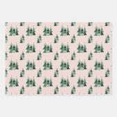 キュート素朴なクリスマスツリー ラッピングペーパーシート (正面2)